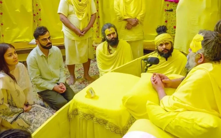 कोहली प्रेमानंद विवाद में विराट कोहली और अनुष्का शर्मा की आश्रम यात्रा