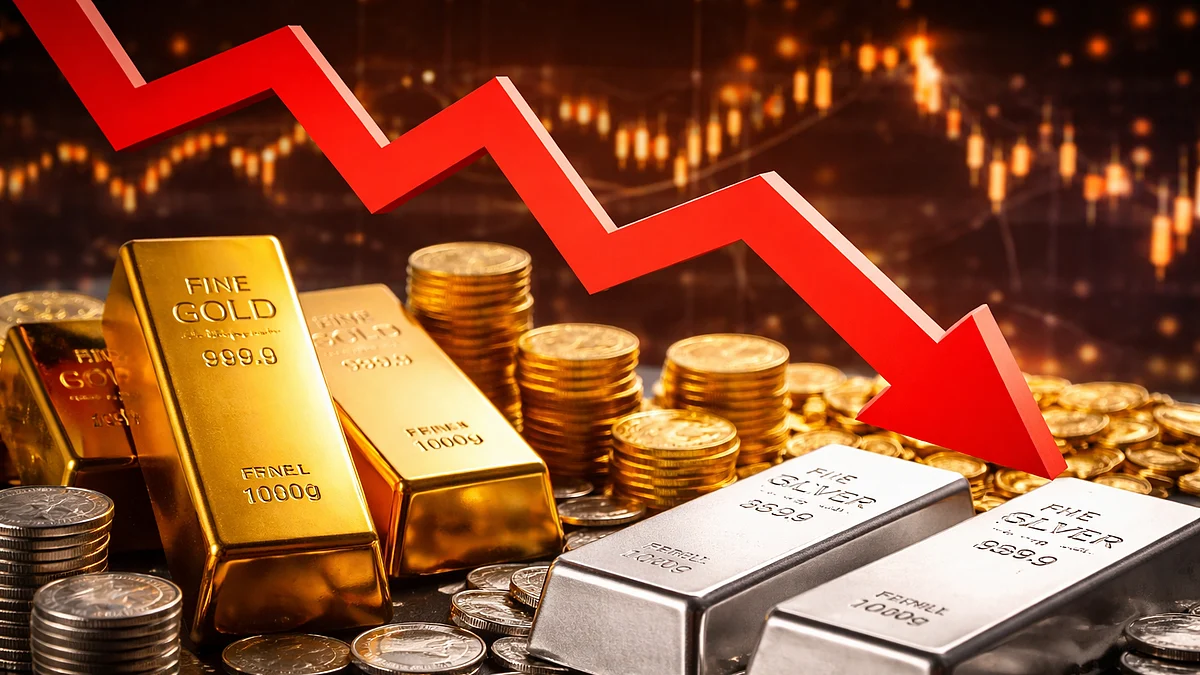 Gold और Silver की कीमतों में गिरावट का बाजार अपडेट